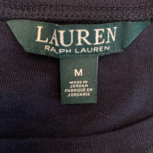 Lauren Ralph Lauren Women shirt academia long Sleeve suede Elbow Patches Top - Picture 7 of 7